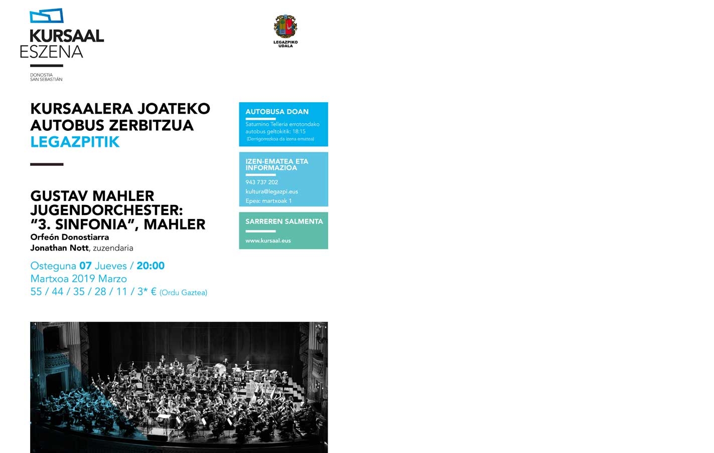 Kursaal Eskura: Gustav Mahler Jugendorchester & Donostiako Orfeoia