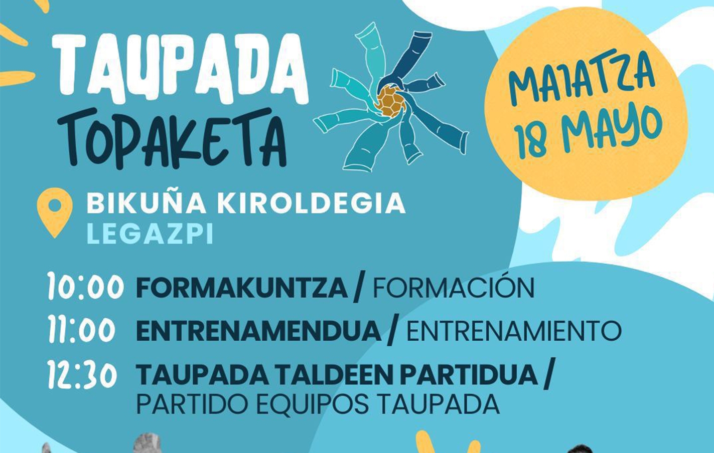 Taupada Topaketa se celebrará el 18 de mayo en el polideportivo Bikuña de Legazpi