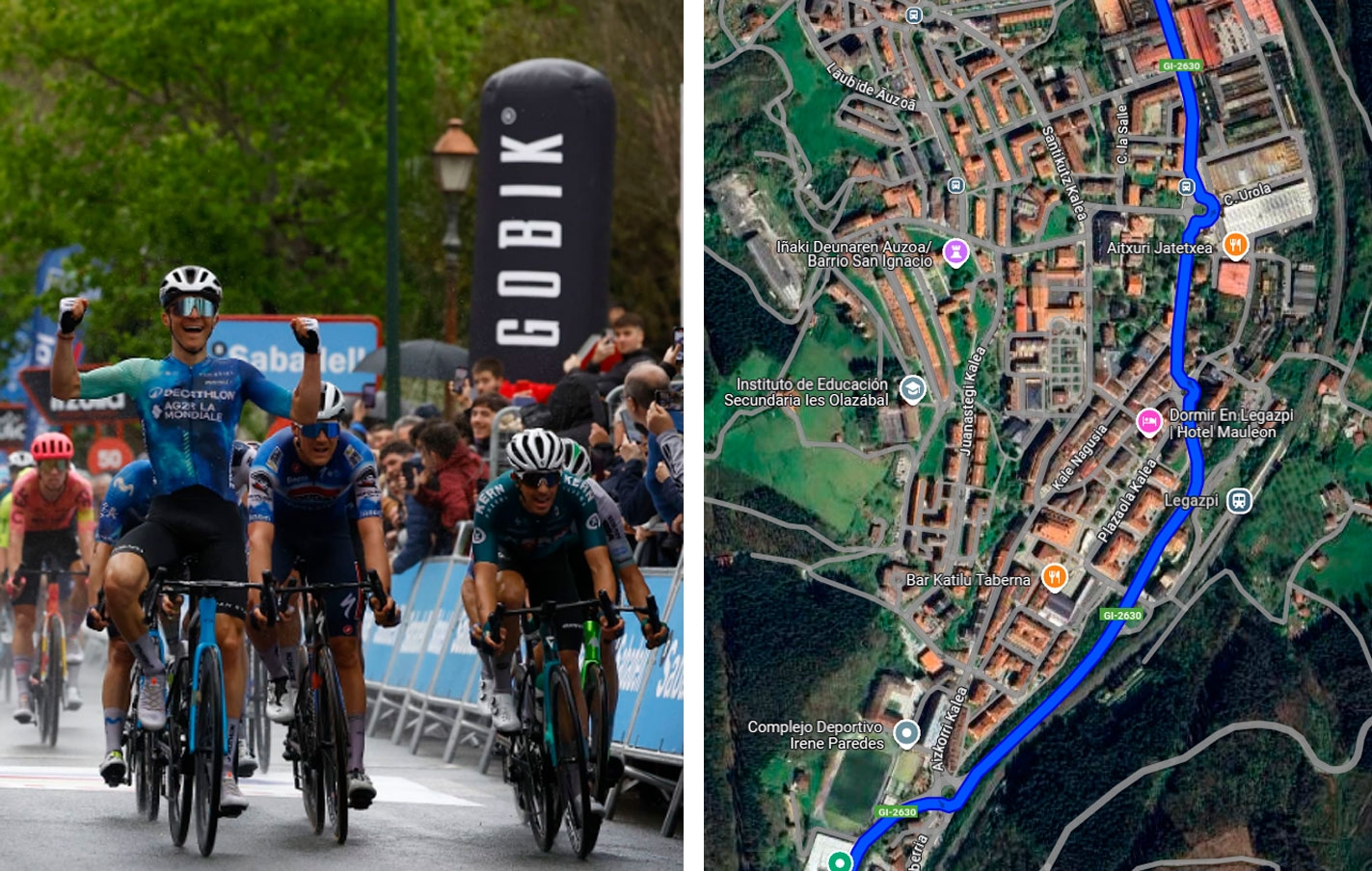 Con motivo de la Vuelta al País Vasco, mañana, 10 de abril se CORTARÁ totalmente la carretera GI2630 entre las 12.20 y las 14.00 horas