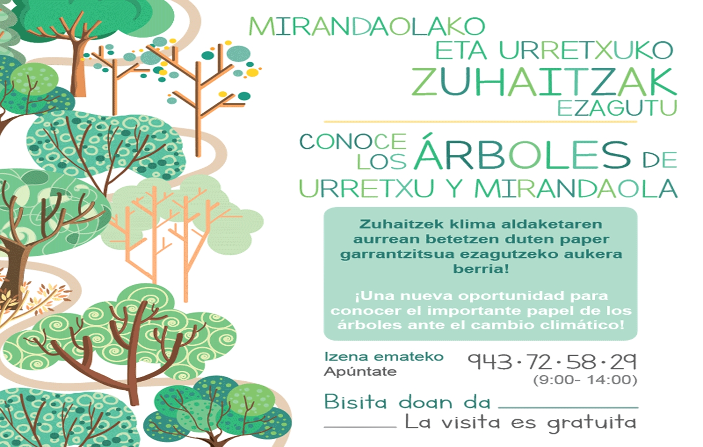 Visita para conocer los árboles de la zona de Mirandaola