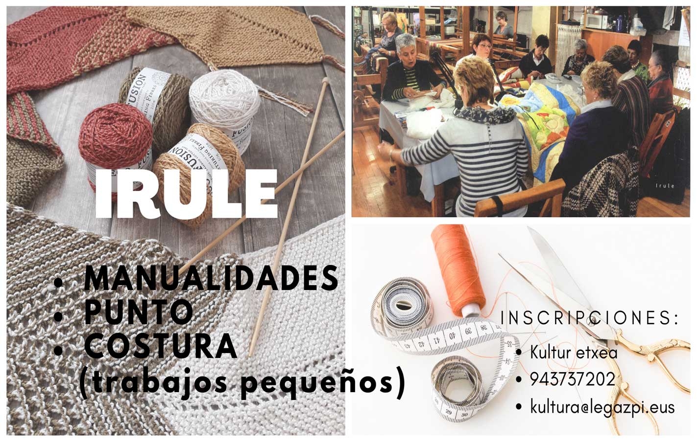 IRULE Elkartea pondrá en marcha 3 cursos en octubre.