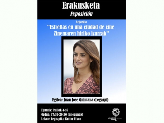 Exposición fotográfica “estrellas en una ciudad de cine” del 4 al 18 de septiembre