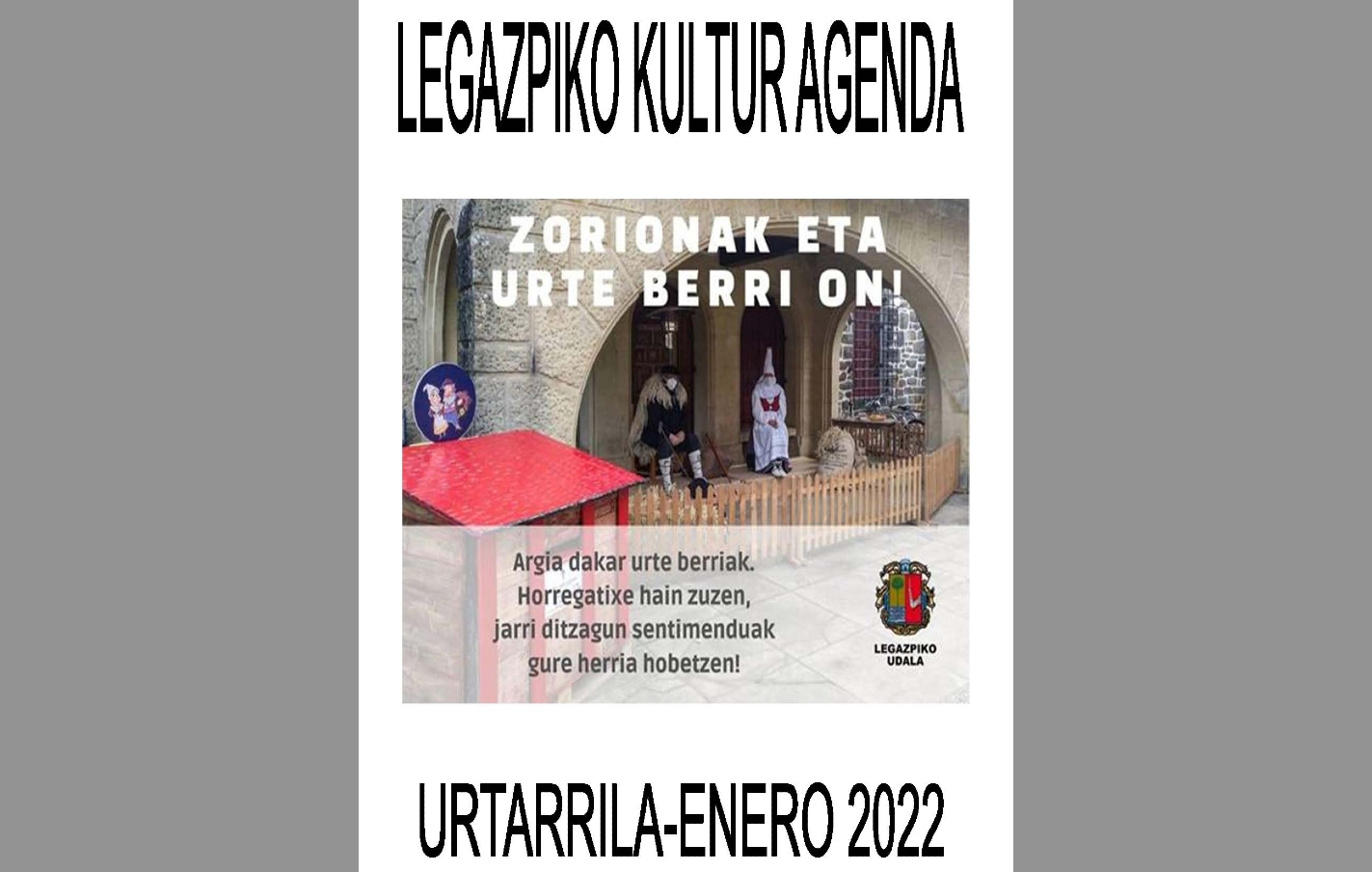 Programación cultural de enero y actividad de KZgunea