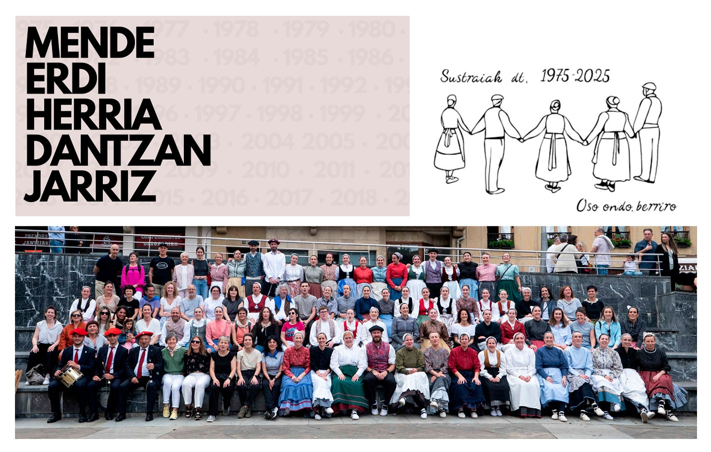Sustraiak dantza taldea ofrecerá el 11 de octubre la actuación "Medio siglo poniendo el pueblo a bailar"