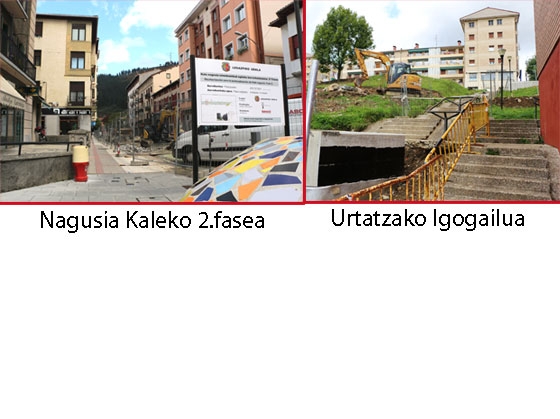 La 2ª fase de Kale Nagusia y el ascensor de Urtatza avanzan a buen ritmo