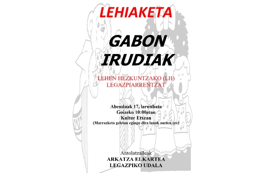 El concurso de dibujo Gabon Irudiak el 17 de diciembre en Kultur Etxea