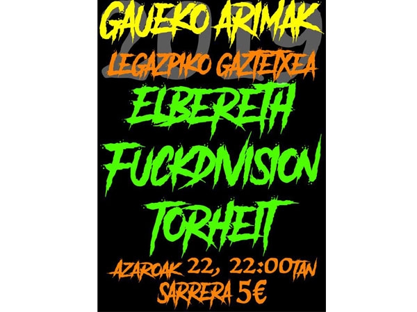 Festival Gaueko arimak en el gaztetxe