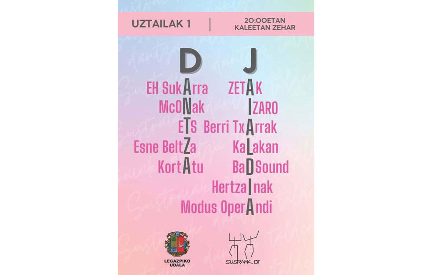 Actuacion itinerante de Sustraiak dantza taldea. “DJ jaialdia”