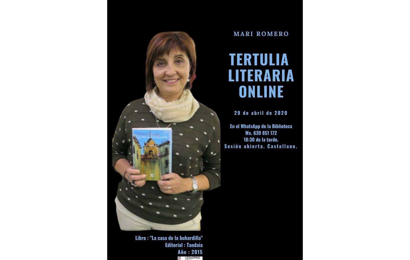 Reunión del club de literatura en castellano por whatsapp.