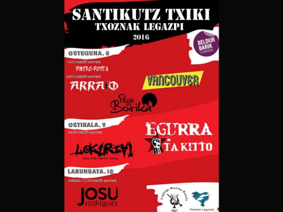Agorreko Santikutzak: Programa de actos de las Txosnas