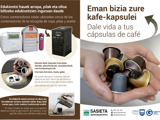 Se han instalado 5 contenedores para recoger cápsulas de café en Legazpi