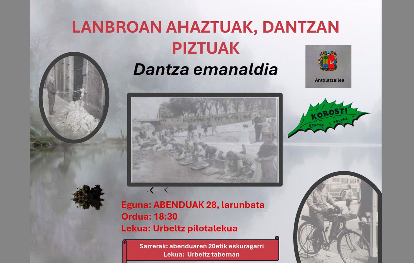 El festival de navidad de Korosti Dantza taldea será el 28 de diciembre en Urbeltz Pilotalekua
