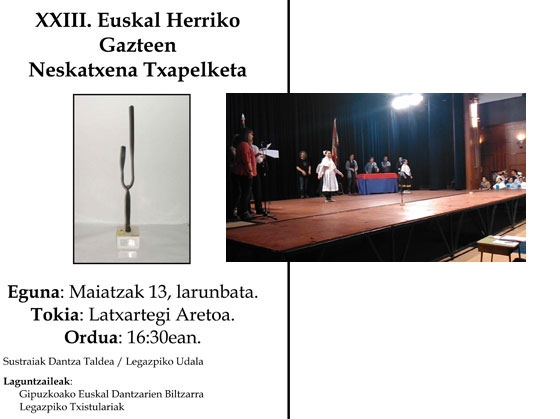 El campeonato de Neskatxena de Euskal Herria se hará en Latxartegi aretoa