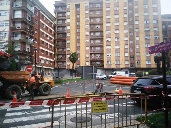 CORTE de un CARRIL de la GI-2630-Canalización de Aguas