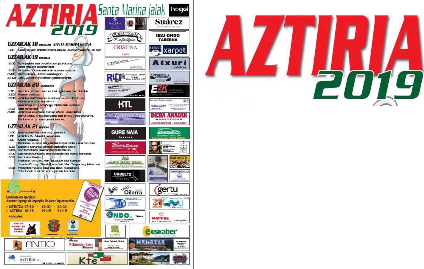 Fiestas de SANTA MARINA en AZTIRIA: 18,19,20 y 21 de julio