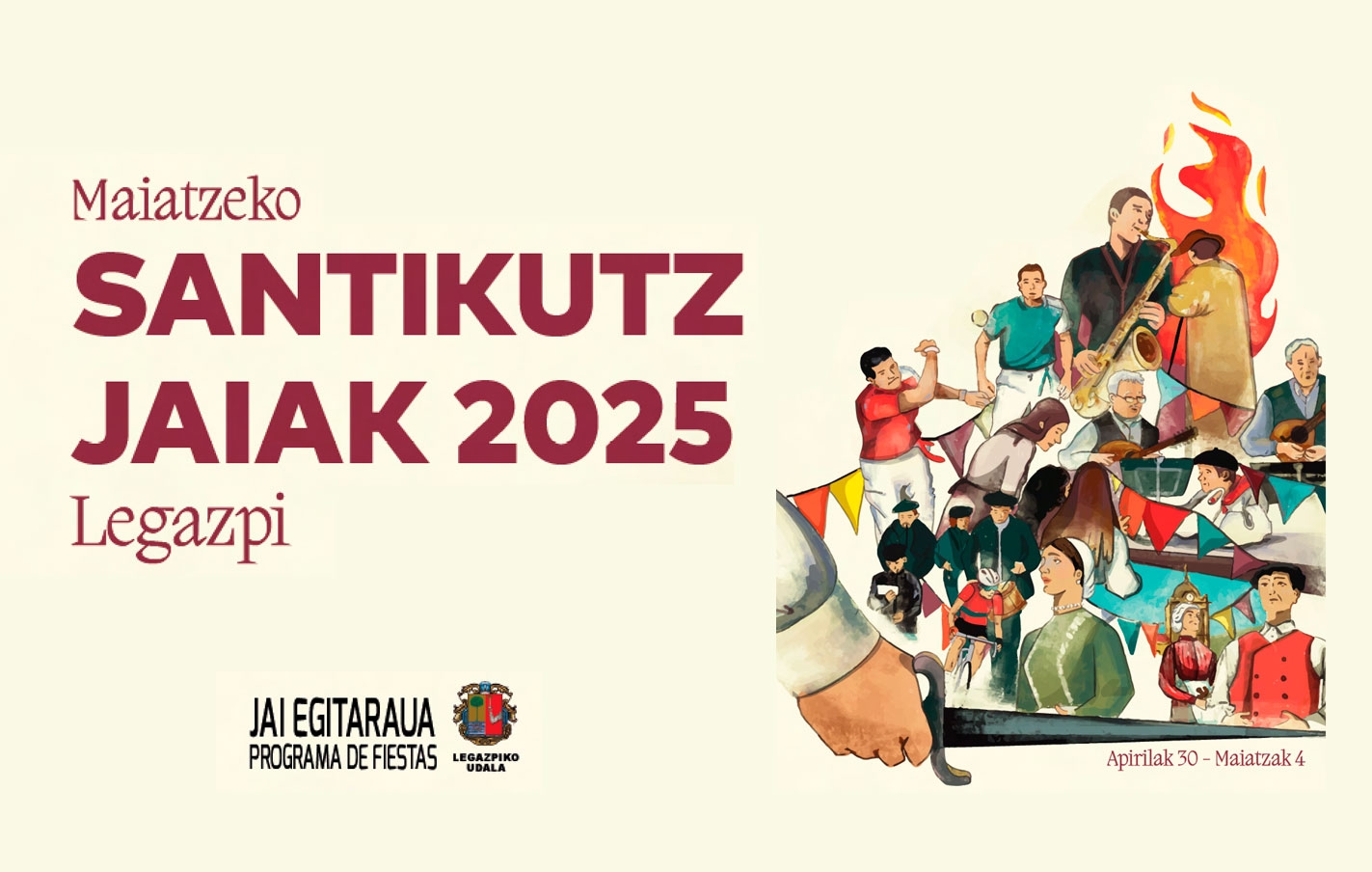 El programa de fiestas Maiatzeko Santikutzak 2025 ya se puede ver en la página web del Ayuntamiento