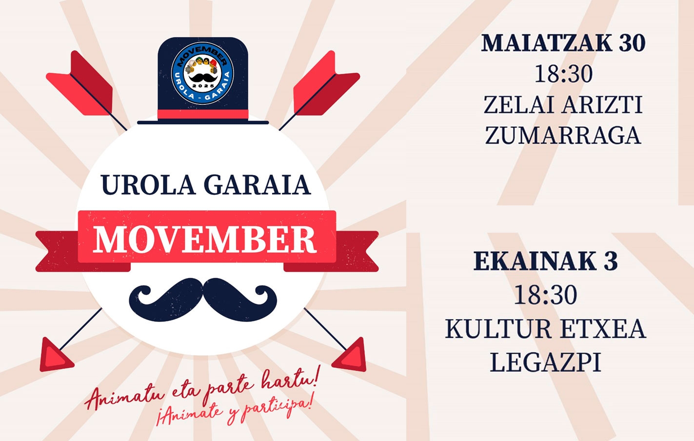 Se han organizado dos reuniones para conocer y difundir el movimiento Movember