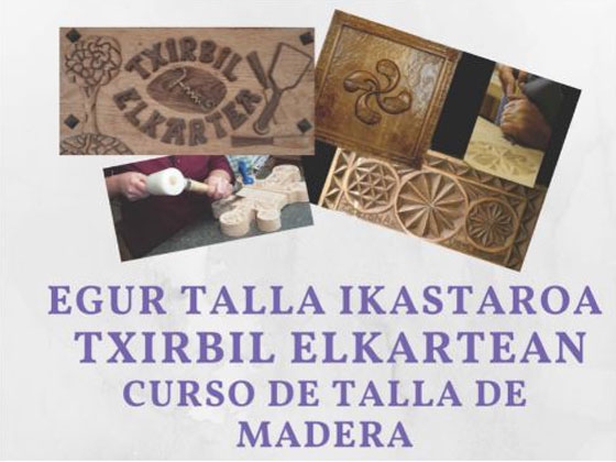 Curso de talla en madera con Txirbil Elkartea