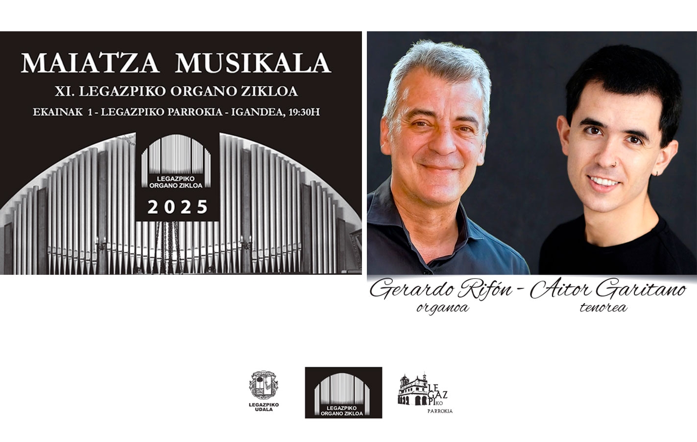 Último concierto del ciclo de música de órgano en la Parroquia de Legazpi