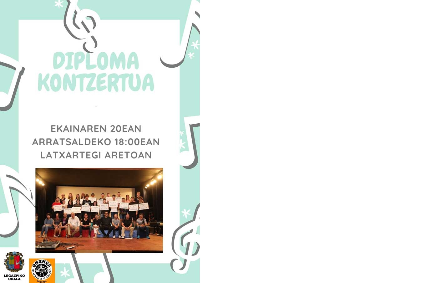 Concierto de Diplomas y despedida de la profesora, Arantxa Rodriguez.