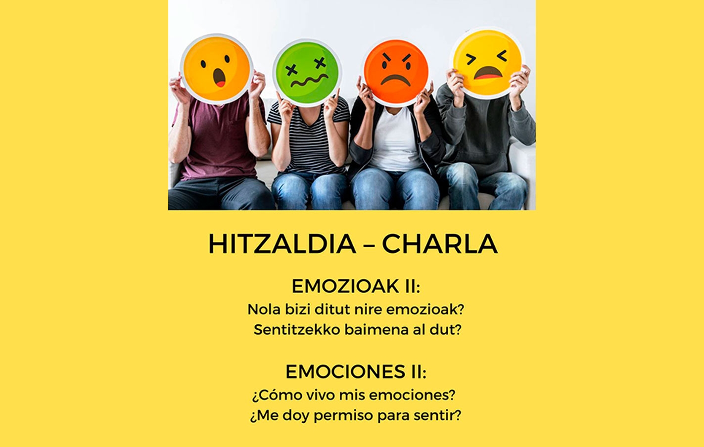 Emociones II. Conferencia de Marta Madina García el lunes 24 de marzo a las 18:30 horas en Kultur Etxea