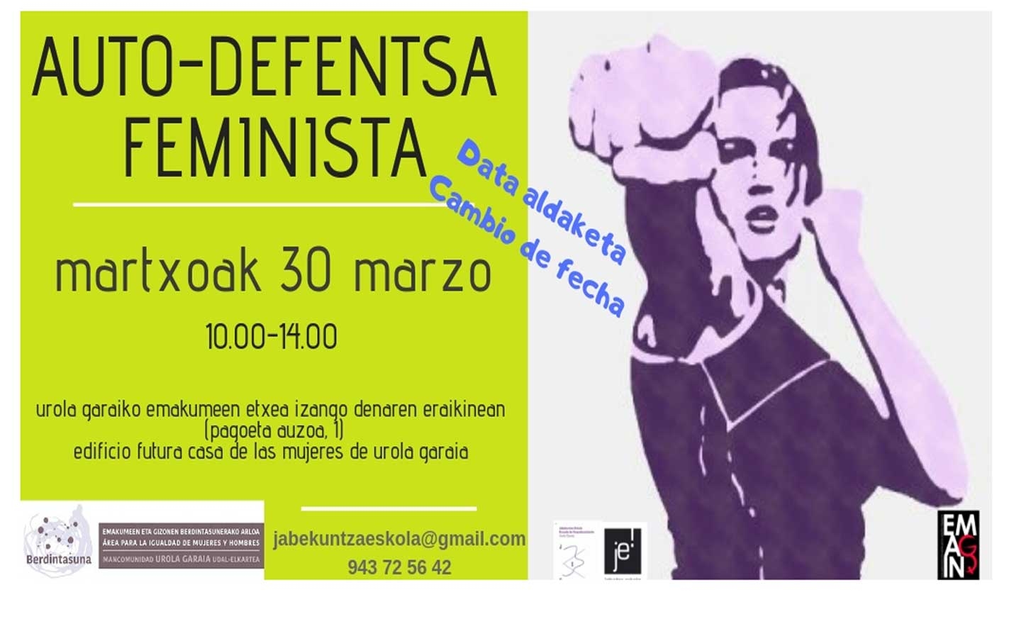 Talleres organizados por el área de IGUALDAD- Urola Garaia