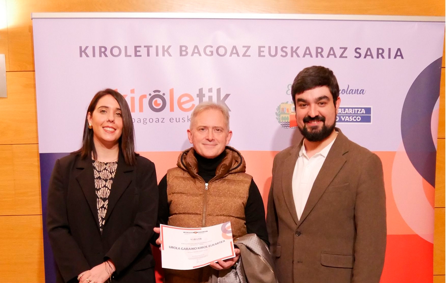 El proyecto “Kirolean euskaraz” de Urola Garaia ha sido reconocido en los premios “Kiroletik Bagoaz Euskaraz” del Gobierno Vasco