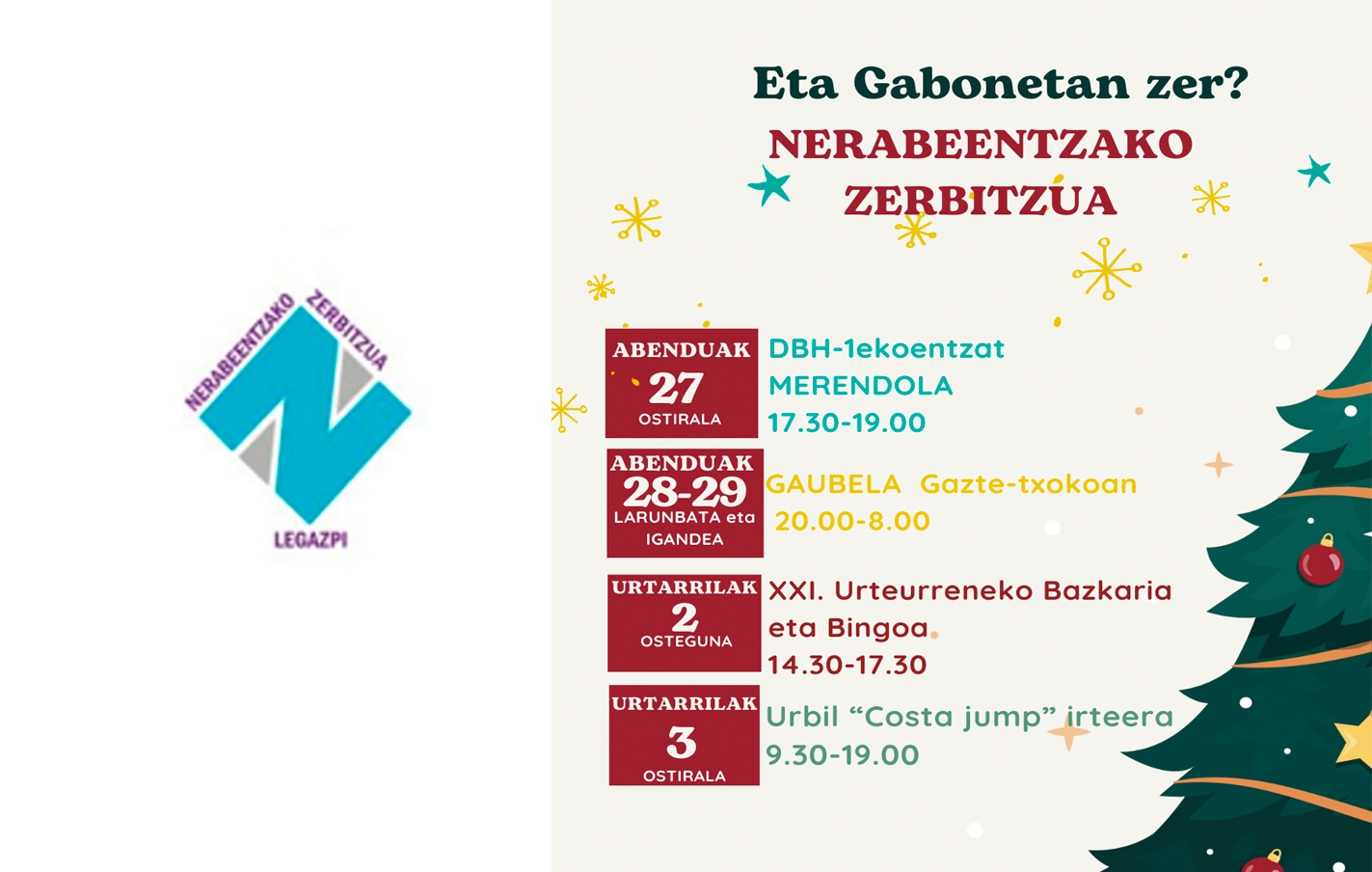 Servicio para adolescentes: ¿y en navidades qué?