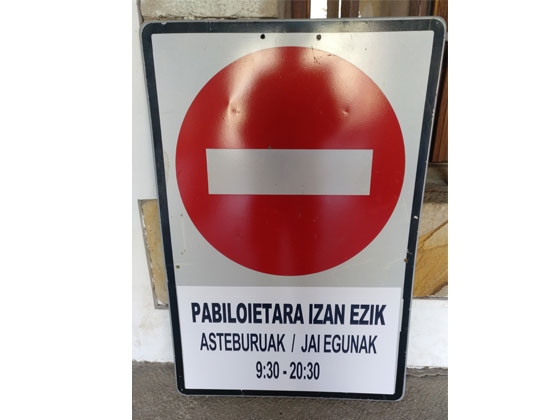Prohibición de la Circulación Industrialdea Bikuña a Motxorro