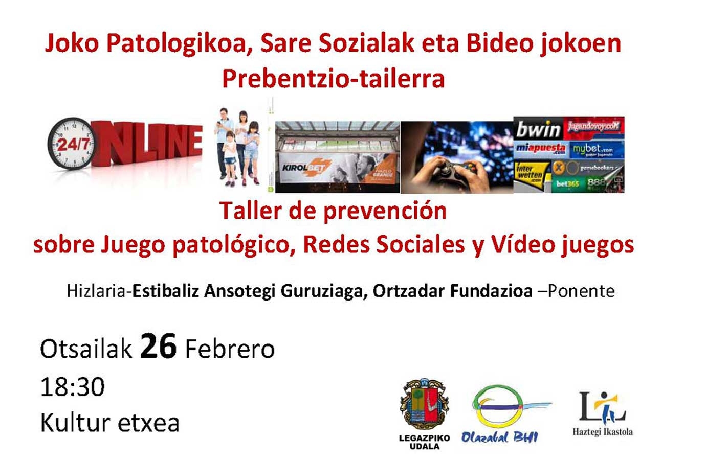 Taller de Prevención sobre Juegos On-line y Apuestas Deportivas