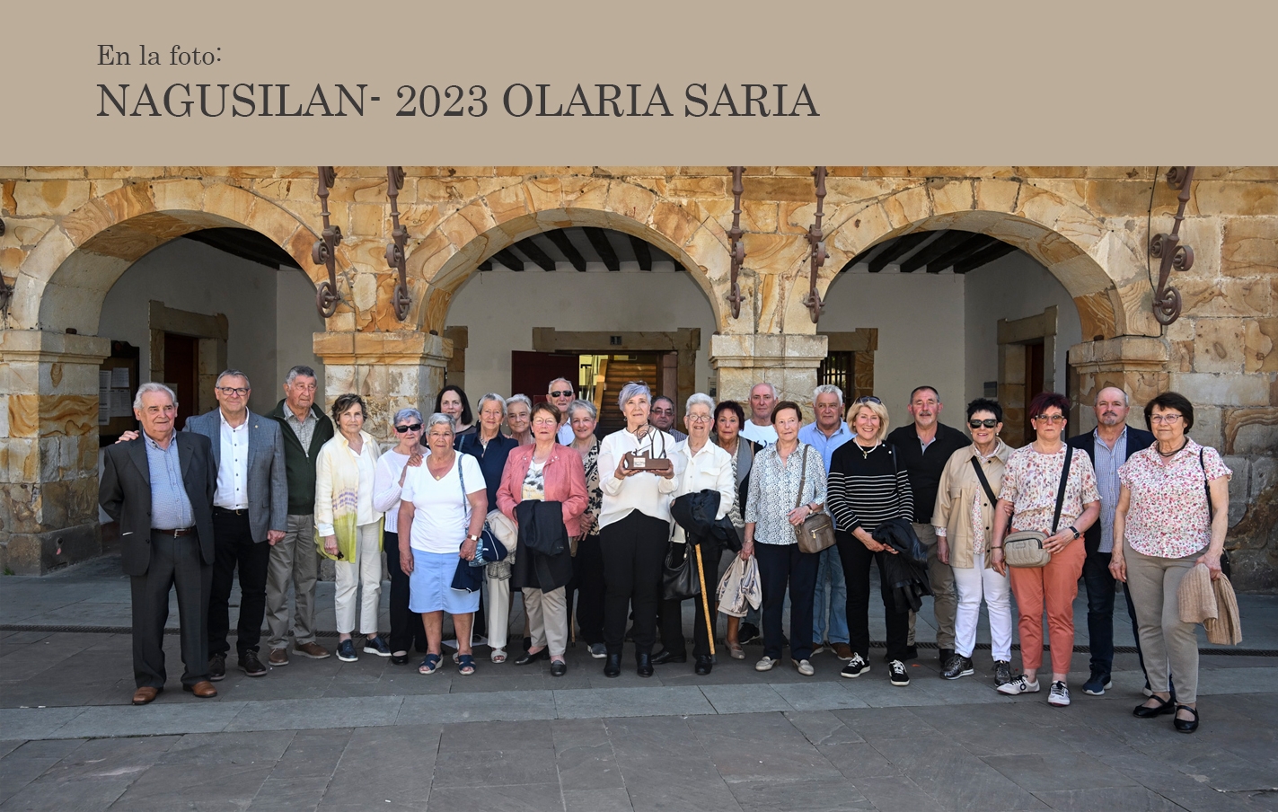 LA ASOCIACION DE MUJERES IRATZARRI y JAVIER IRAETA recibirán el distintivo OLARIA 2024 ex aequo