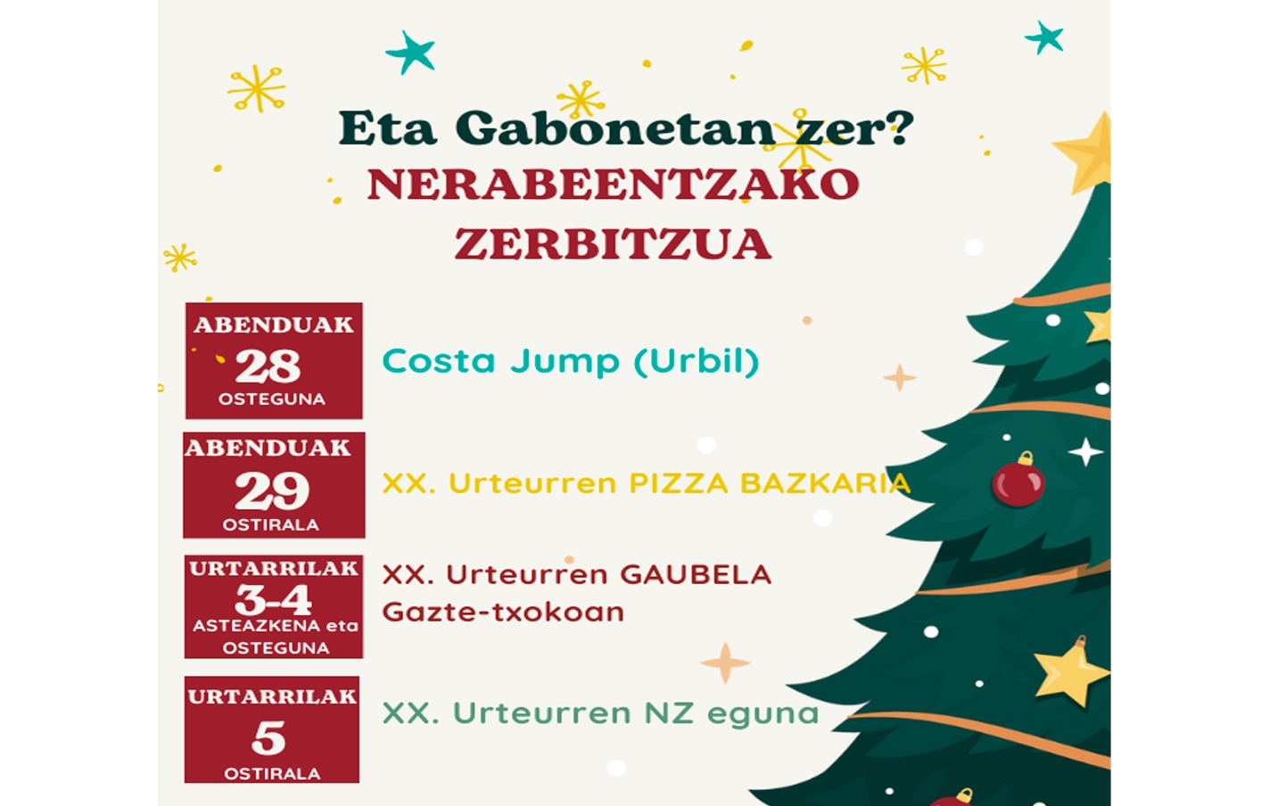 Servicio para adolescentes: ¿y en navidades qué?
