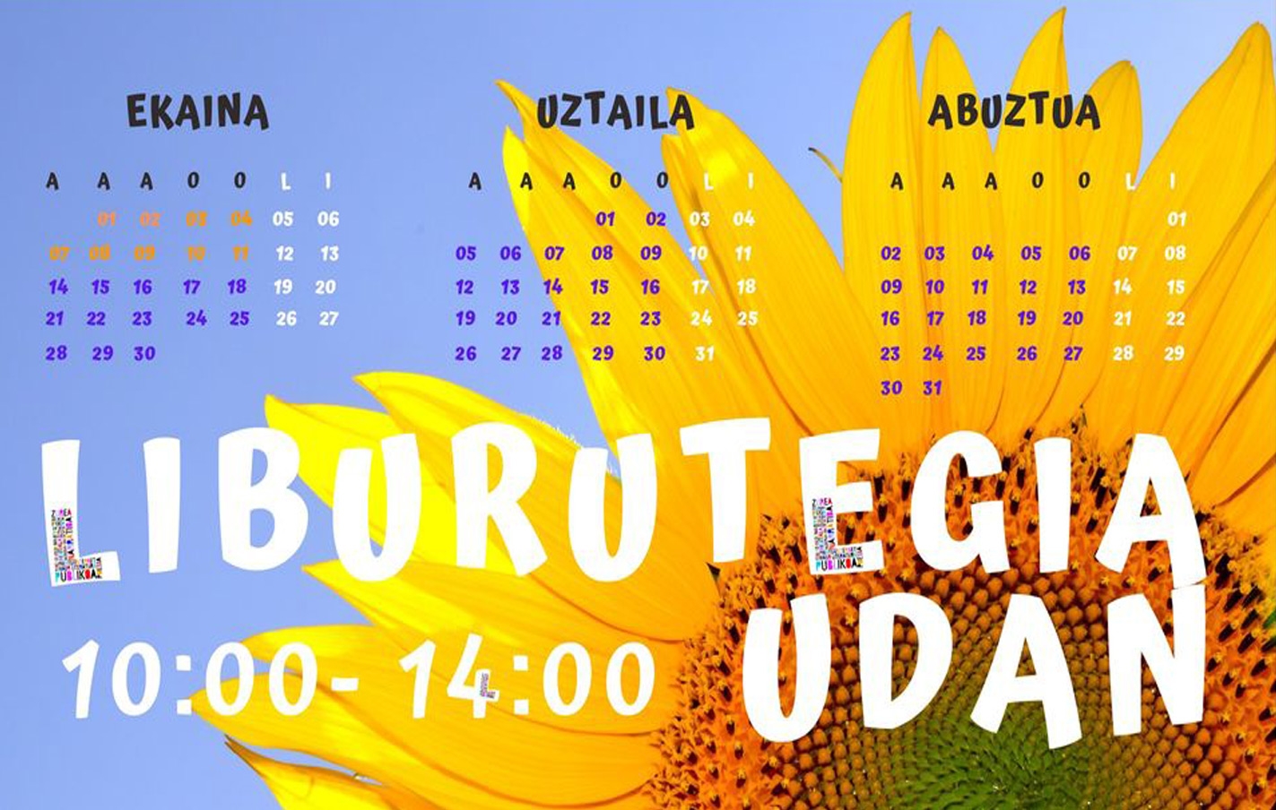 La biblioteca municipal estará abierta en agosto