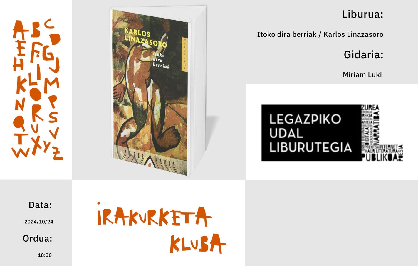 Sesión de octubre del club de lectura en euskara