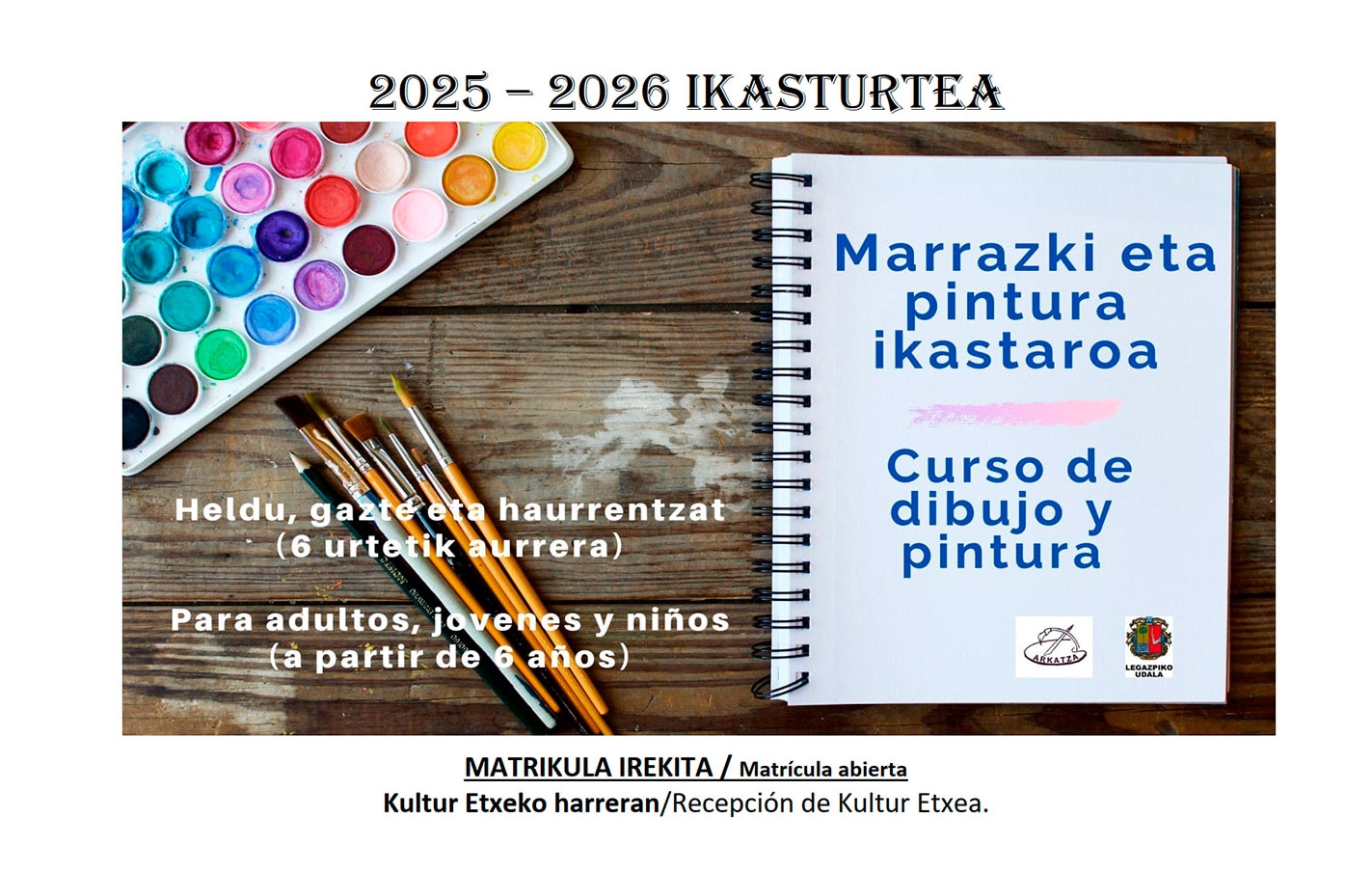 Sigue abierta la matriculación para el curso de Dibujo y Pintura 2025-2026 hasta completar plazas
