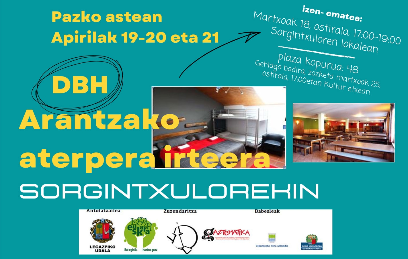 Salida al albergue de Arantza en la semana de Pascua, con SORGINTXULO