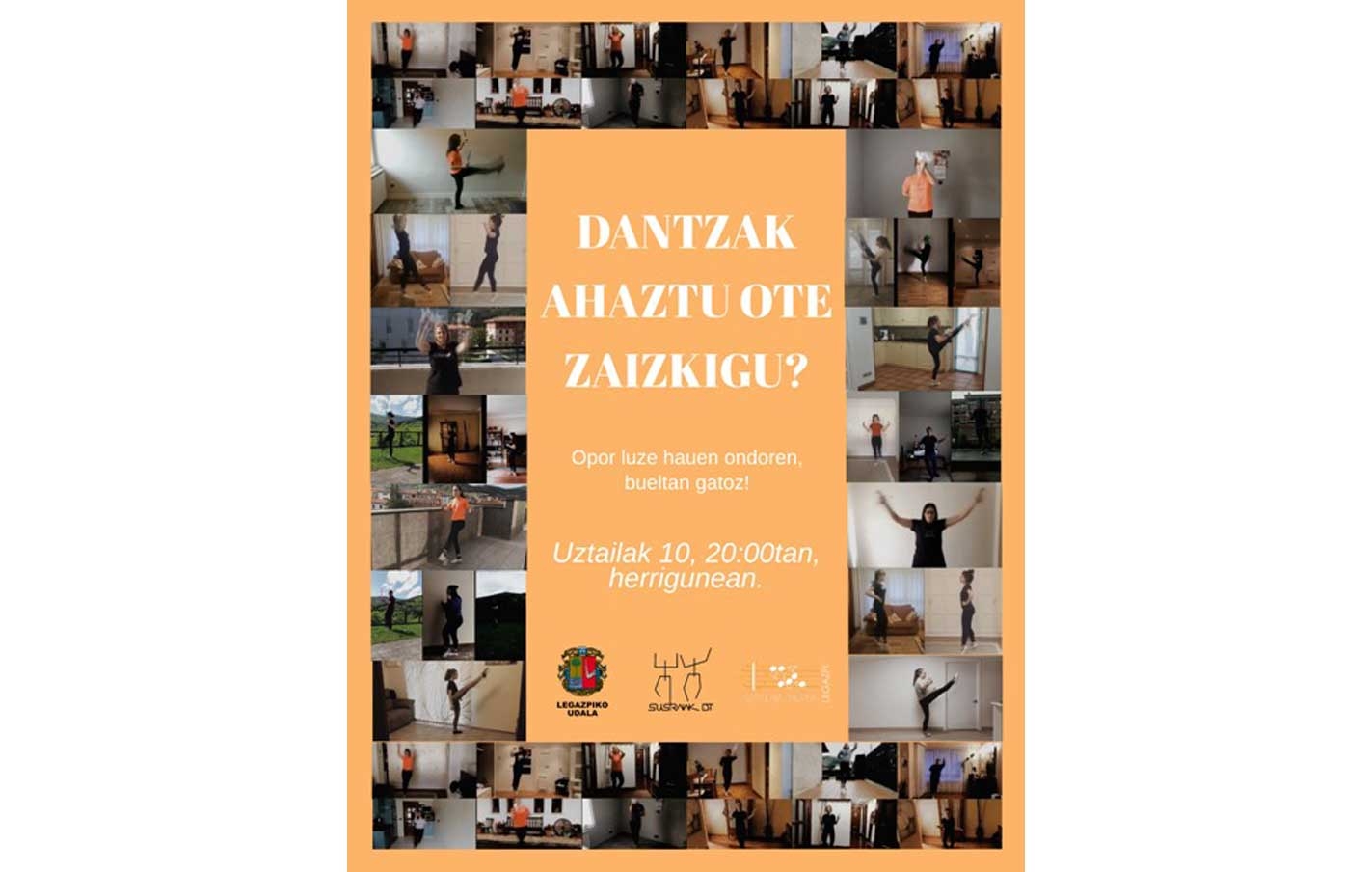 Actuacion itinerante de Sustraiak dantza taldea. “Entsegu irekia”.