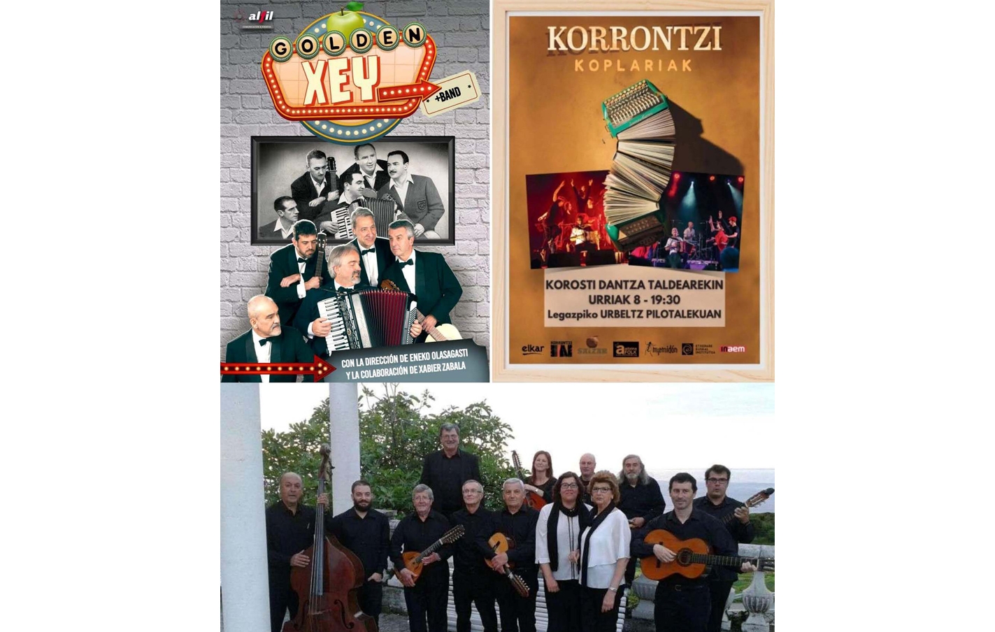 Otoño musical: 3 conciertos especiales en octubre, anticipo de Azaroan Musika