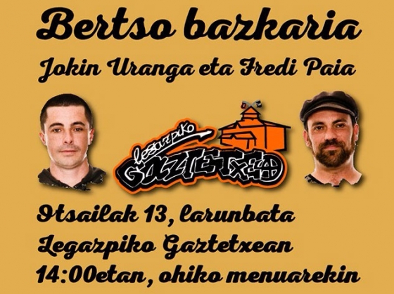 Compra tikets para la Bertso comida del Gaztetxe