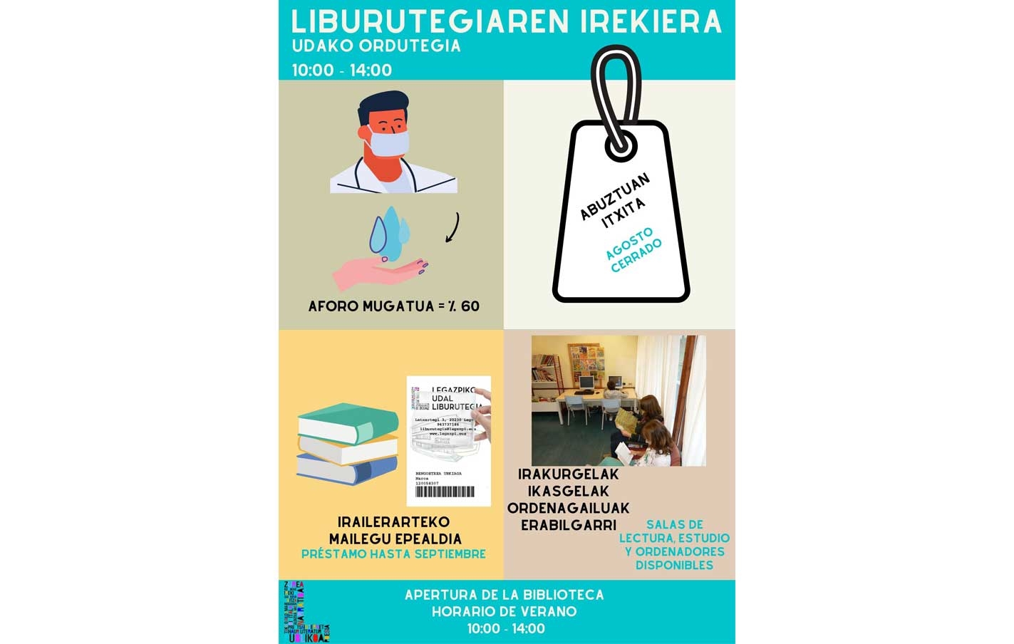 La Biblioteca Pública de Legazpi reabrirá sus puertas.