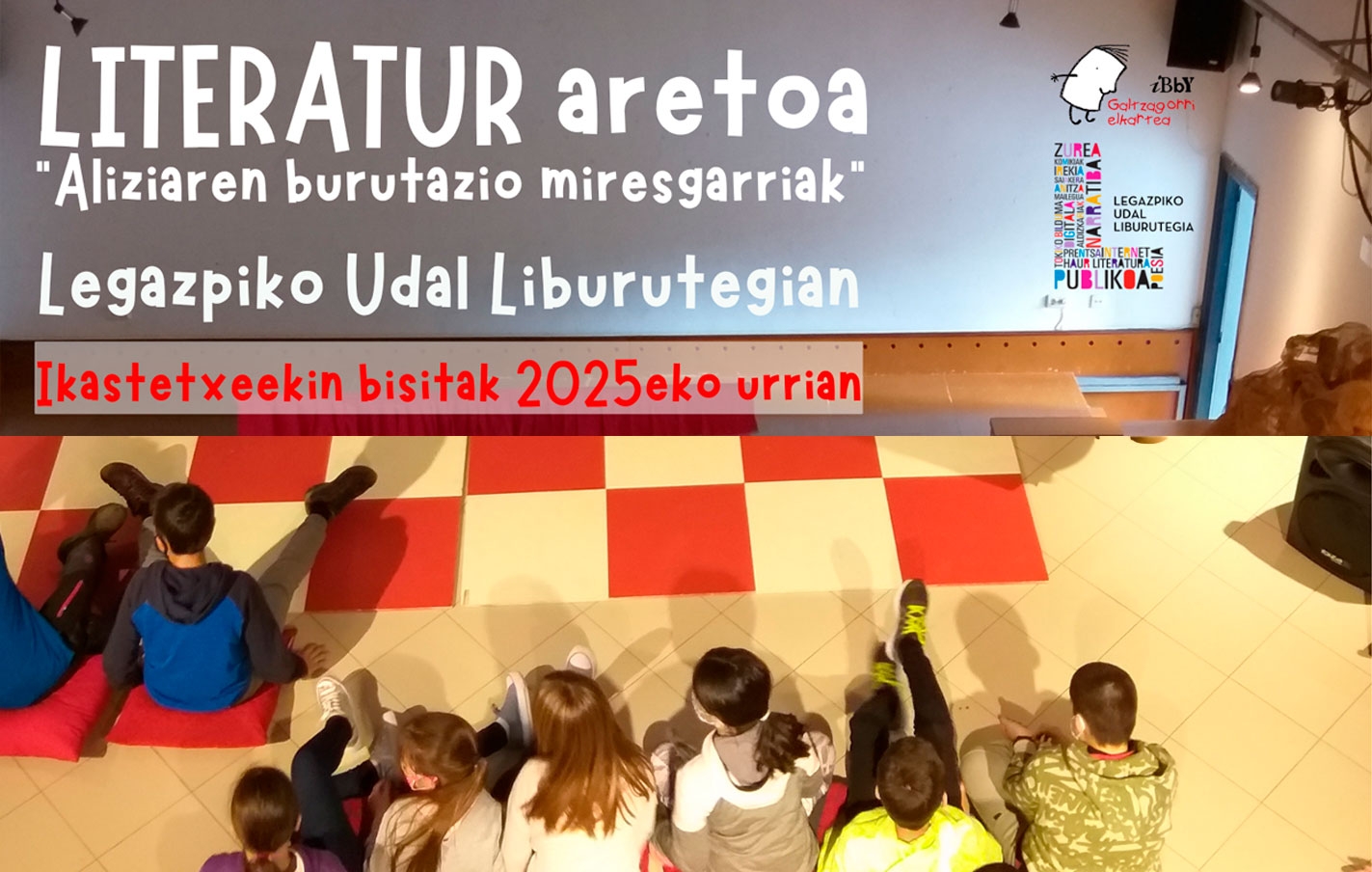 La biblioteca traerá al salón de actos de Kultur Etxea, la sala literaria "Aliziaren burutazio miresgarriak", basada en el libro "Alizia herrialde miresgarrian"
