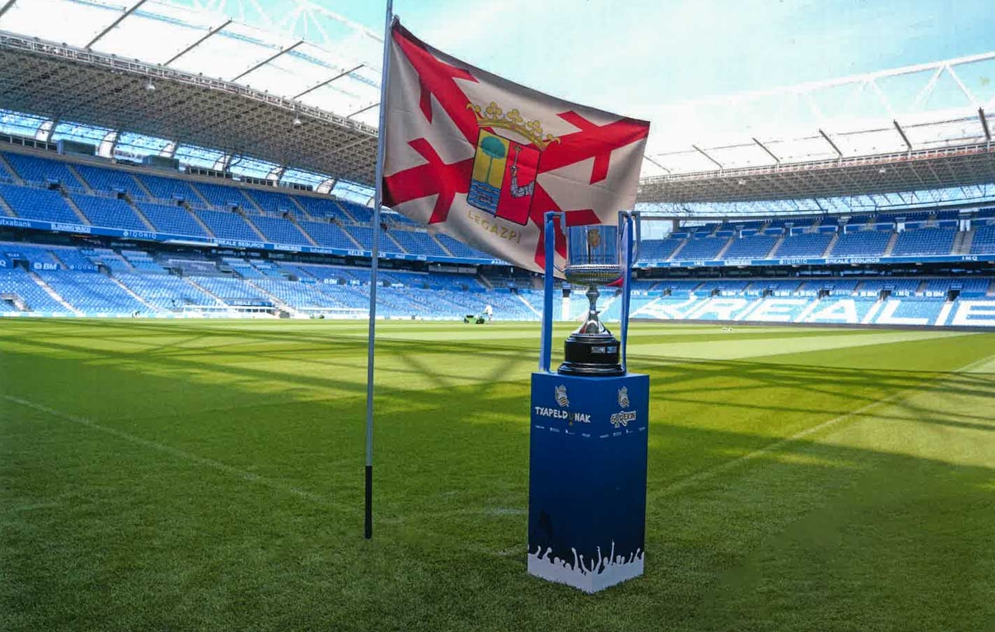 Agradecimiento de la Real Sociedad por el apoyo de Legazpi en la final de la Copa