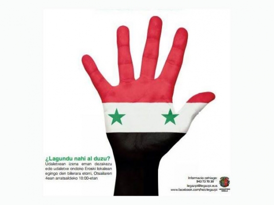 Se crea HotzLegazpi para poner en marcha una campaña de recogida de material diverso para los refugiados sirios