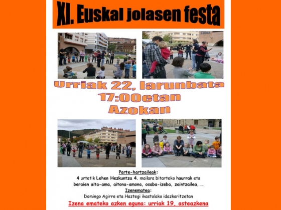 Euskal Jolasen festa familian urriaren 22an
