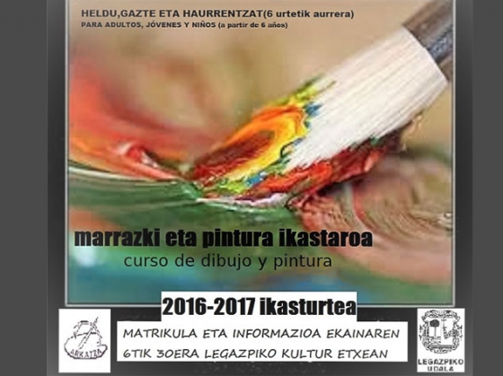El 6 de junio, se abrirá el plazo de matrícula del curso 2016-2017 de Dibujo y Pintura