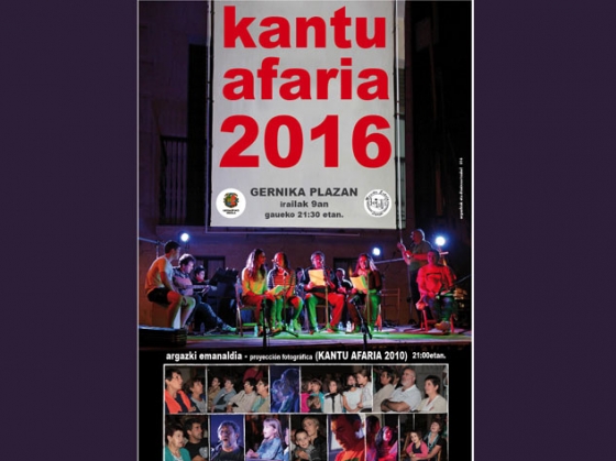 Viernes 9 de Septiembre Kantu Afaria organizado por Doinua Musika Eskola