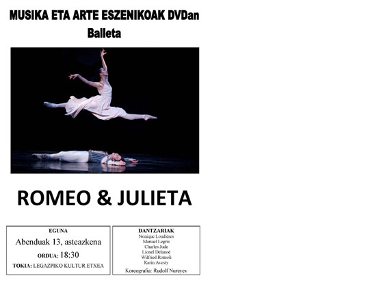 El ballet “Romeo y Julieta” en la temporada del ciclo Música y Artes escénicas en DVD