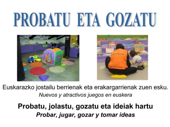 Exposición-taller “PROBATU ETA GOZATU” el lunes 21 de noviembre