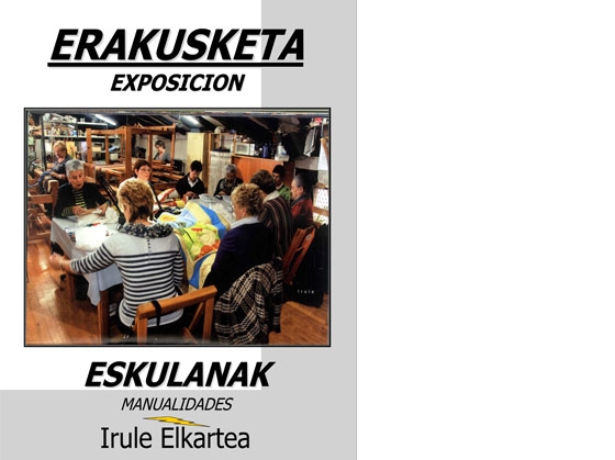 Exposicion de manualidades de miembros de Irule en Kultur Etxea
