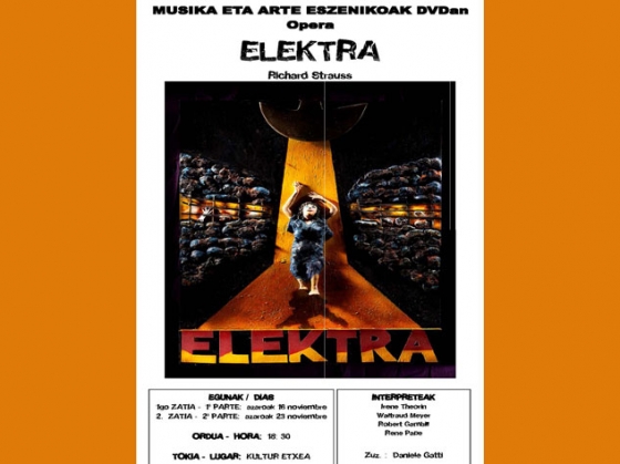La ópera “Elektra” en el ciclo Música y artes escénicas en DVD en noviembre